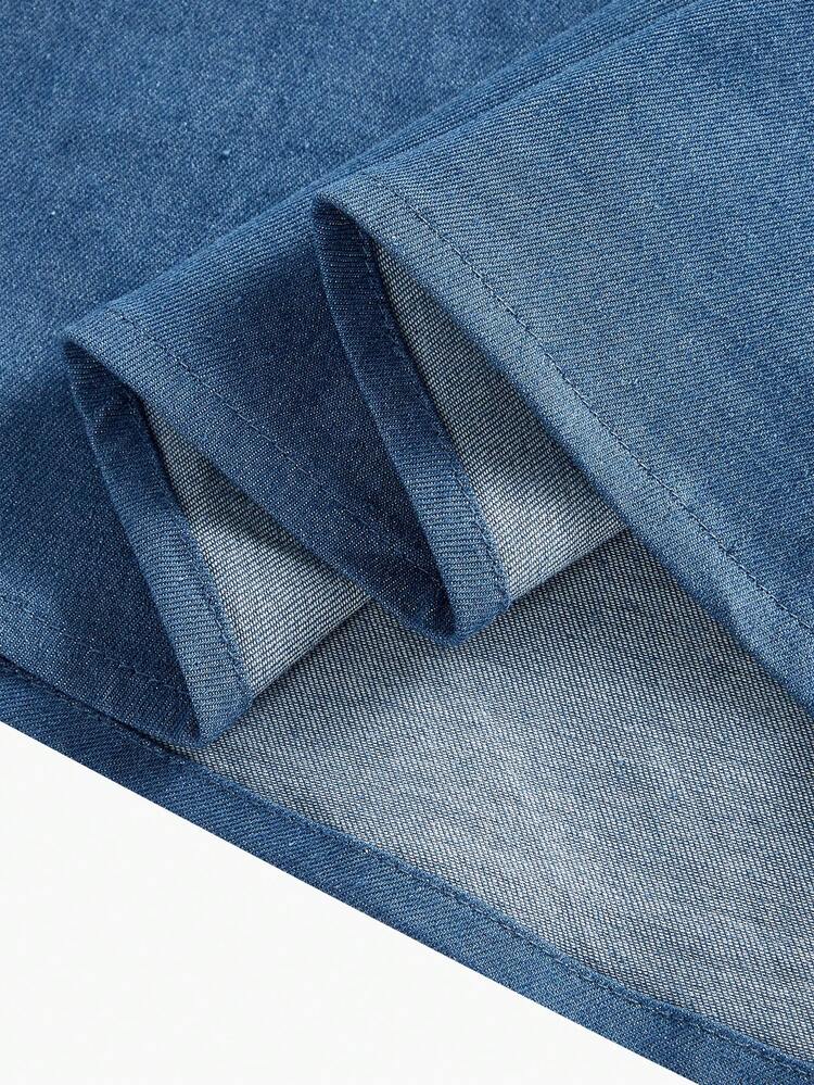 SPRING/SUMMER WOMEN'S HALTER NECK CONTRAST PIPING DENIM DRESS