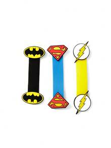 SUPERMAN X SHEIN Cartoon Data Cable Storage Clip, Travel Earphone Charging Cable Finishing Clip, Household Multi-Functional Cute Winding Organizer, Suitable For Various Cable Storage - Multicolor - View 3