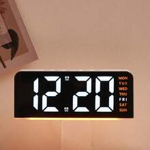 1PC Innovative LED Large Digit Clock, Date Display Desk Clock With Ambient Light, Multifunctional Digital Alarm Clock, Home Decor, Great Gift For Holidays. School Decor, Surprise Gift, Dorm Decor, Back To School Room Decor, Study Supplies. - multicolor - View 6