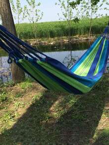 Rainbow Striped Soft Canvas Material. Ergonomic Design For Comfort, Easy To Carry, Suitable For Outdoor Trips And Activities. Essential Items For Holiday Camping. (Included With Storage Bag + 2 Thick Straps) (Random Style). - Color and Style Are Random. - View 9