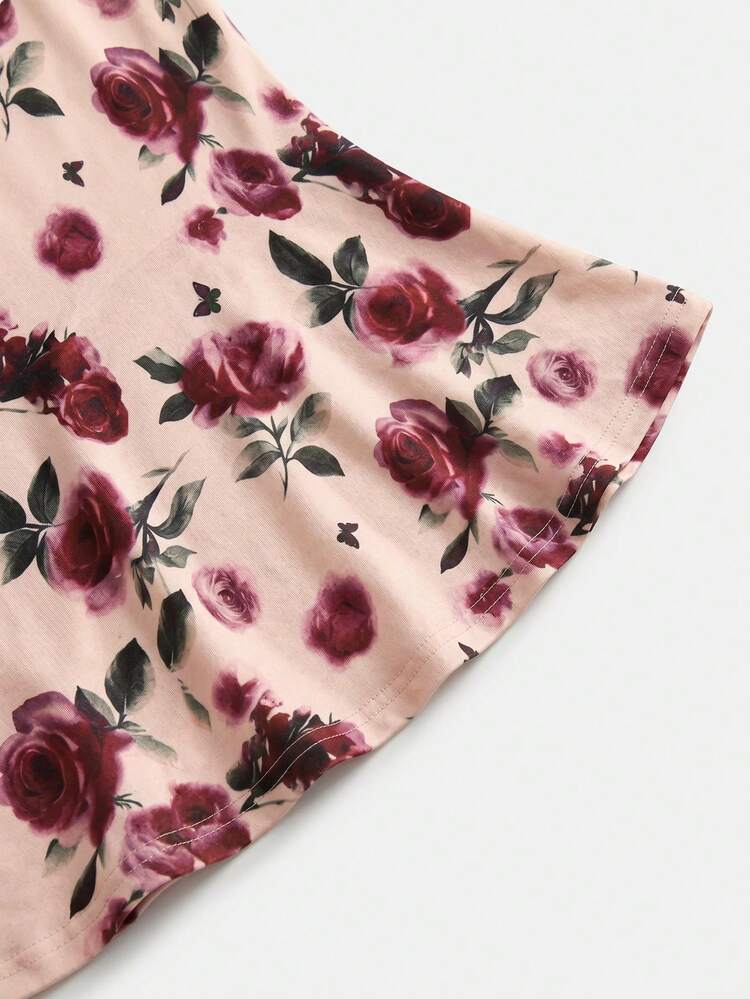 Fitted Floral Jersey Midi Dress With Ruched Cups Chic Summer Holiday Casual Resort