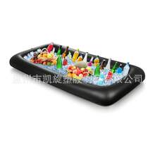 Durable PVC Inflatable Ice Cooler Bar Box With Movable Tray, Portable Chiller For Drinks, Salads & Food, Self-Serve Beverage Cooler, Perfect For Summer Pool Party, Beach & Indoor Outdoor Gathering - Multiple Styles - View 10