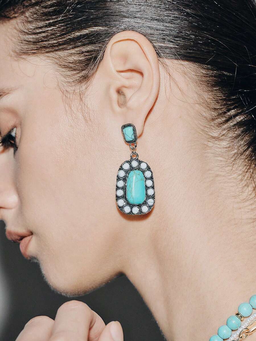 Noxbound A National Style Bohemian Leisure Day Korean Versatile Minimalist Style Beach Vacation Geometric American Retro Earrings - Multicolor - View 1