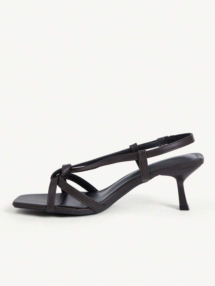 CUCCOO CHICEST Spring And Summer Square-Headed Thin-Heeled Sandals Women, Cross-Strapped High-Heeled Sandals, Thin And Tall Vacation Dating Versatile Sandals