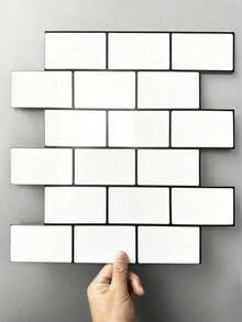 10/20 Sheets Kitchen Backsplash 3D Glossy Subway Peel And Stick Wall Tile Sticker Wallpaper - Multicolor - View 18