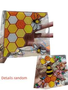 Cirelle 1 pieza Atrapasol de vidrio teñido con diseño de panal de abeja y abeja, panel colgante para ventana, decoración de pared, adorno de acrílico amarillo con cadena para cocina, esquina de ventana, jardín y decoración del hogar - Multicolor - Ver 13
