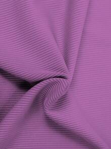 Manfinity Dauomo Men's Solid Color High Neck Ribbed Slim Fit Versatile Fashion Sleeveless Tank Top - Purple - View 4