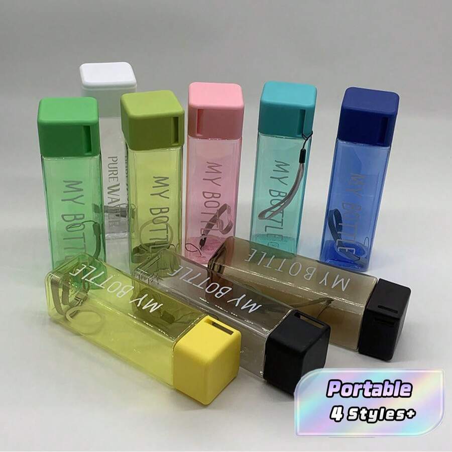 Long And Keep Your Energy Levels Up; Perfect For Summer Yoga And Workouts; Reusable; Features Motivational Time Markings; Fitness Water Bottle; Travel Mug; Portable Plastic Water Bottle; Hydration Accessory; The Perfect Gift For Adults And Students - Multicolor - View 1