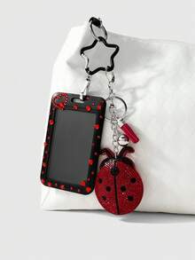 ROMWE Kawaii 1 Colorful And Fashionable Red Rhinestone Full Diamond Ladybug'DIY Diamond Jewelry Model 'water Diamond Sticker, Card Cover, Keychain, Bag Pendant. - Red-171 - View 4