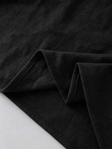 Balvessa Red Sleeveless V-Neck Embroidered Women's Casual Blouse - Black - View 5