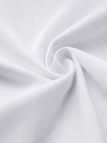 Manfinity Bizformal Men's Business Casual Patchwork Design Short Sleeve Shirt, Formal - White - View 4