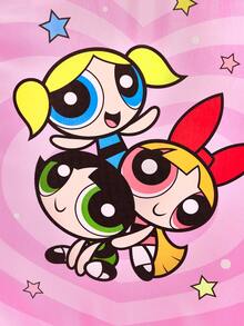 THE POWERPUFF GIRLS X SHEIN 聚酯纖維可折疊收納籃－彈跳式便攜收納籃，家用多功能收納盒，適用於衣物、玩具、雜物分類，輕巧耐用且易於清潔，適合臥室、客廳、浴室使用 - 淺粉色 - 查看 6