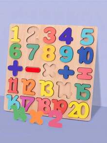 2 PCL/1 PCL Toddler Puzzle Grasp Board Wooden Toy, Alphanumeric Puzzle Building Blocks, Toddler Early Development Toy, Alphanumeric Cognitive Training, Fun Educational Gift For Kids - Multicolor - View 9