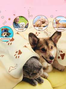 Super Soft Microfiber Dog Drying Towel, Quick Absorbent Bath Towel For Pet Grooming, Suitable For Small And Medium Dogs - multicolor - View 6