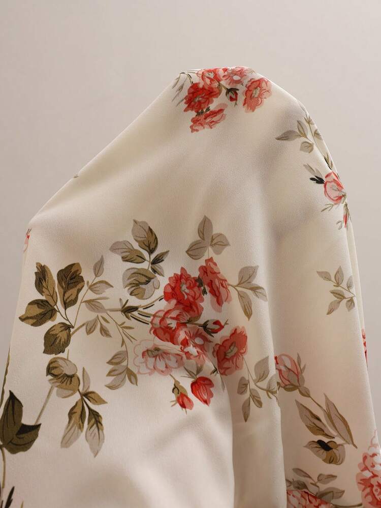 Plus Size Women's Floral Print Casual Versatile Daily Outing Shirt