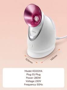 JMMO Facial Steamer With EU Plug, Professional Hot Steam Face Humidifier, Deep Pore Cleansing Moisturizing Nano Ionic Facial Sauna Spa Machine For Home Skin Care - EU C Type Plug(220-240V) - View 7