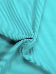 Manfinity Dauomo Camiseta de tirantes de cuello alto sin mangas de unicolor para hombre - Agua verde azul - Ver 4