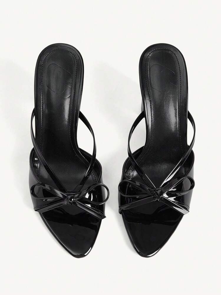 CUCCOO CHICEST Classic Simple Fashion Ladies High Heel Sandals Bow Decoration Banquet Party High Heel Sandals Muller Heels