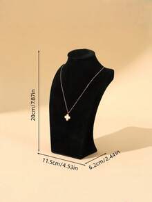 1-Piece Velvet Jewelry Display Mannequin, Necklace Stand, Jewelry Neck Model Hanger, Countertop Or Showcase Jewelry Necklace Display Prop, Organizing Rack - Multicolor - View 3