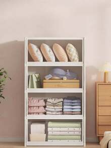 1pc Covered Dustproof Storage Cabinet, Wardrobe, Bookcase, Shelving Unit. Space-Saving, Sturdy & Stylish, Easy To Assemble & Disassemble, Portable. Suitable For Living Room, Bedroom, Entryway, Office, Home. Multi-Layer Storage. Holiday Gift, Present. Available In Black And White. Multi-Size Portable Covered Wardrobe Organizer Rack, Dustproof Clothing Organizer, Bedroom Multi-Layer Storage Rack - Multicolor - View 7