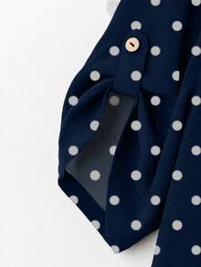 Linhara Robe grande taille pour femmes à col rond, manches courtes, design décontracté et confortable, convient pour le port quotidien et les trajets - Multicolore - Voir 5