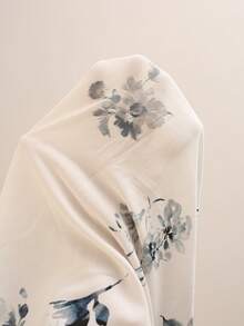 EMERY ROSE 大尺碼女款圓領花卉印花上衣與寬腿褲休閒日常套裝 - 彩色 - 查看 8