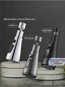 1PC Silver Aerator Multi Function Kitchen Faucet Nozzle 3 Mode Water Saving Swivel Tap Aerator For Kitchen Bathroom Sink Universal Easy Clean Finish - Multicolor - View 1