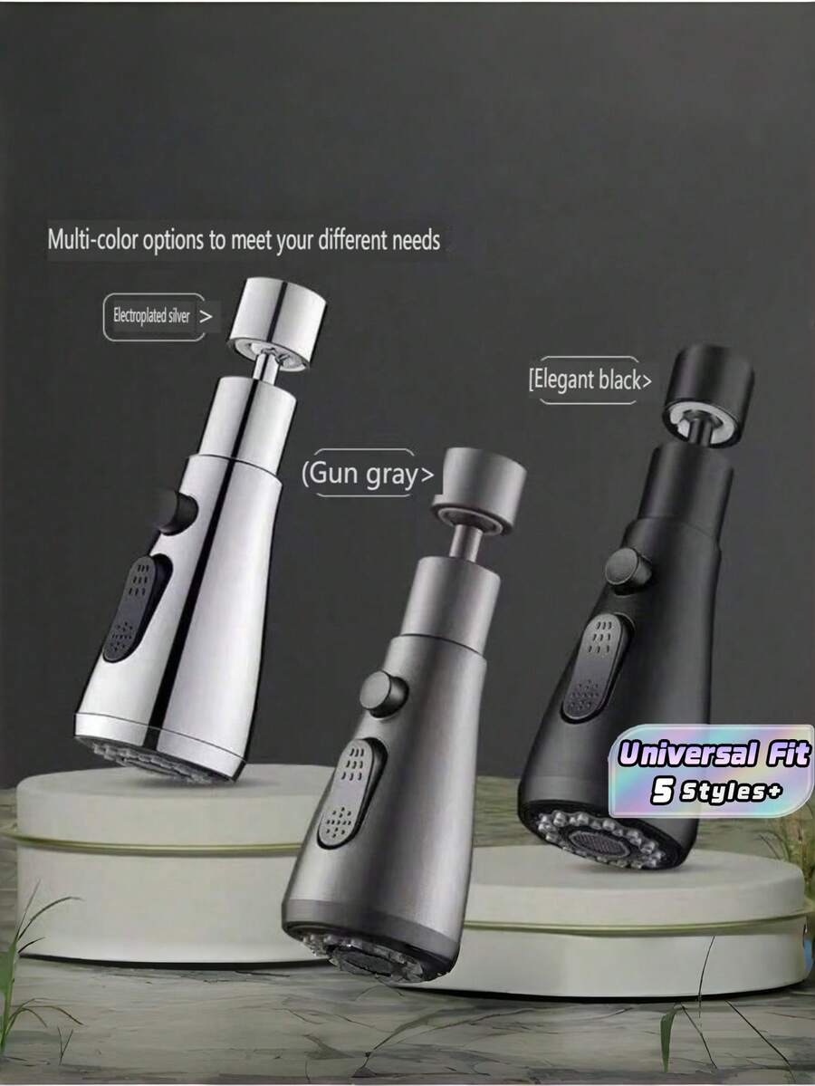 1PC Silver Aerator Multi Function Kitchen Faucet Nozzle 3 Mode Water Saving Swivel Tap Aerator For Kitchen Bathroom Sink Universal Easy Clean Finish - Multicolor - View 1