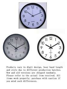 Plastic Round Wall Clock, Battery Operated Quiet Non-Ticking Analog Wall Clock, Suitable For Living Room, Bedroom, Home Decor, Classic Household Art Decor, Kitchen, Office (Batteries Not Included) - White - View 5