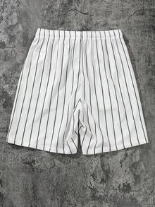 Manfinity Swimmode Men's Casual Sports Striped Shorts - White - View 2