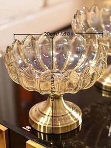 Lightweight Luxury Ceramic Salad Bowl, Easy To Hold Fruits And Vegetables, Elevates Dining Table Aesthetics - Gold - View 5