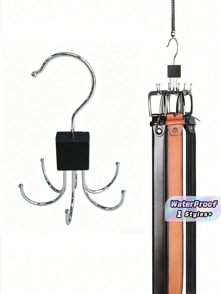 1/2Pcs This Belt Hook Holder Features 6 Hooks, A 360° Rotating Design, And Saves Space. It Can Also Be Used To Store Bras, Vests, Ties, Scarves, Wallets, Etc. Suitable For Gender-Disclosure Parties, Birthdays, Weddings, Gatherings - Multicolor - View 1