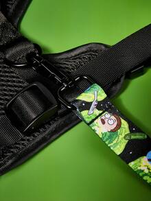 Rick and Morty X SHEIN Cartoon Print Pet Harness And Leash Set, Includes Collar And Portable Storage Bag, Adjustable Harness Length, Multiple Sizes Available, Suitable For Cats And Dogs, Scientist, Portal, - Multicolor - View 6