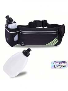 Waterproof Running Waist Bag With Water Bottle, Men's And Women's Sports Bag, Running Waist Bag, Compatible With Hydration Exercise Running - Multicolor - View 1