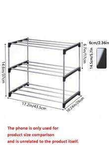 3-Tier / 4-Tier Stackable Small Shoe Rack, Saves Entryway, Hallway, And Closet Space. Ideal For Both Shoe Storage And Organization. - Multicolor - View 6