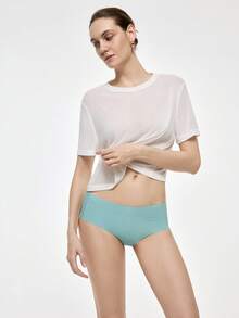 SHEIN 5件/包 女士简约印花无缝内裤 - 彩色 - 查看 7