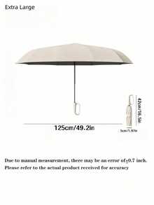 1PC Reinforced Fabric UV Protection Windproof Portable Folding Umbrella Large Coverage Solid Color For Sunny Rainy Days Travel Hiking Outdoor Sports Daily Use All Seasons Trending Umbrella - multicolor - View 8