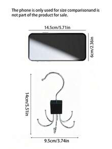 1/2Pcs This Belt Hook Holder Features 6 Hooks, A 360° Rotating Design, And Saves Space. It Can Also Be Used To Store Bras, Vests, Ties, Scarves, Wallets, Etc. Suitable For Gender-Disclosure Parties, Birthdays, Weddings, Gatherings - Multicolor - View 2