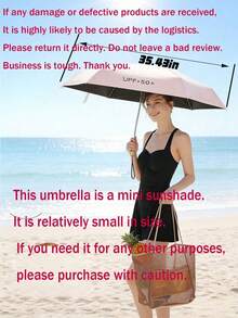 1pc Mini Travel Umbrella, Foldable Umbrella, Outdoor Portable Sunshade Umbrella, UV Protection Sunshade Umbrella, With Storage Bag, Sun Protection,Essential For Travel, Suitable For Outdoor, Travel, Summer Sun Protection, Windproof And Waterproof - Multicolor - View 4