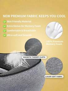 1 pieza Almohada de cuello para viaje 360 grados Almohada de cuello para viaje en avión Almohada de espuma con memoria para avión Suave portátil plegable para dormir en avión coche tren oficina hogar Apoyo para siesta - Multicolor - Ver 2