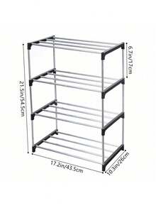 3-Tier / 4-Tier Stackable Small Shoe Rack, Saves Entryway, Hallway, And Closet Space. Ideal For Both Shoe Storage And Organization. - Multicolor - View 5