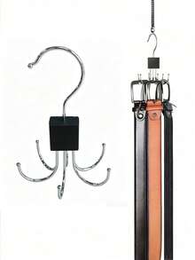 1/2Pcs This Belt Hook Holder Features 6 Hooks, A 360° Rotating Design, And Saves Space. It Can Also Be Used To Store Bras, Vests, Ties, Scarves, Wallets, Etc. Suitable For Gender-Disclosure Parties, Birthdays, Weddings, Gatherings - Multicolor - View 7