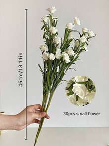 1pc/3pcs Rose Imitation Flower Artificial Flower Home Decoration - White - View 2