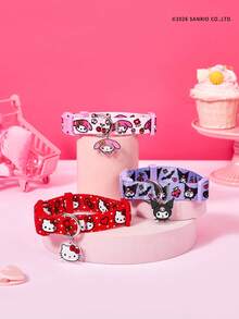 HELLO KITTY AND FRIENDS | PETSIN 1件紅色卡通熱轉印寵物項圈，清晰且耐褪色印花，可愛時尚。可調節快速釋放TY扣，適用於貓、小貓和小狗，時尚寵物的必備配件 - 紅色 - 查看 6