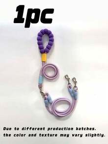 Adjustable Triple-Use Dual Dog Leash, Reflective Nylon Rope, With Padded Handle, Multipurpose Pet Leash, For Walking Two Dogs. - Multicolor - View 11