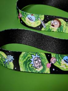 Rick and Morty X SHEIN Cartoon Print Pet Harness And Leash Set, Includes Collar And Portable Storage Bag, Adjustable Harness Length, Multiple Sizes Available, Suitable For Cats And Dogs, Scientist, Portal, - Multicolor - View 7