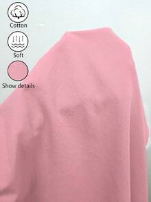 SHEIN Holidaya 女款夏季新款棉麻休閒抽繩捲邊短褲，採用棉麻紋理面料，搭配彈性腰抽繩設計與捲邊細節，呈現隨興且時尚的造型，適合日常出遊、度假或輕便休閒場合，是休閒抽繩短褲類別中的百搭單品，卡其色優質褲款，寬鬆顯瘦長褲 - 粉色 - 查看 7