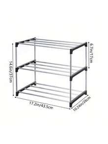 3-Tier / 4-Tier Stackable Small Shoe Rack, Saves Entryway, Hallway, And Closet Space. Ideal For Both Shoe Storage And Organization. - Multicolor - View 3