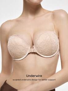 Bralution 3pcs Women Underwire Transparent Strap Bras - Multicolor - View 4