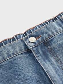 Athstrex Plus Size Men's Loose Fit Wide Leg Casual Versatile Jeans - Blue - View 4